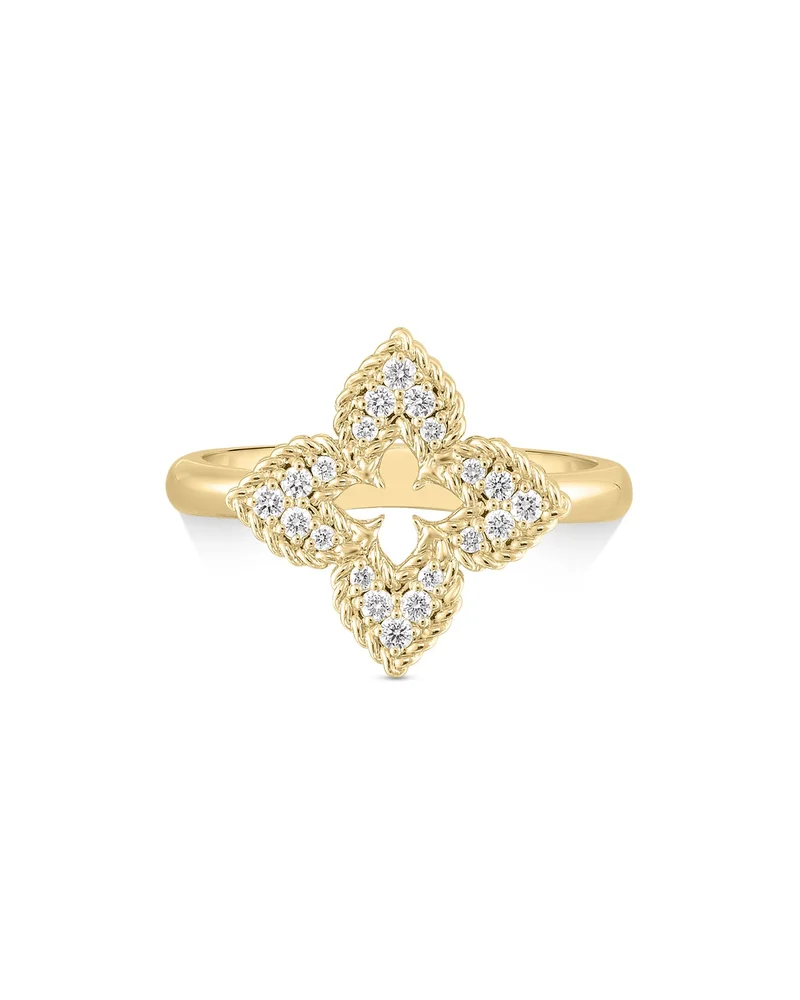 18K Yellow Gold Petite Venetian Princess Diamond Ring, 0.15 ct. tw.