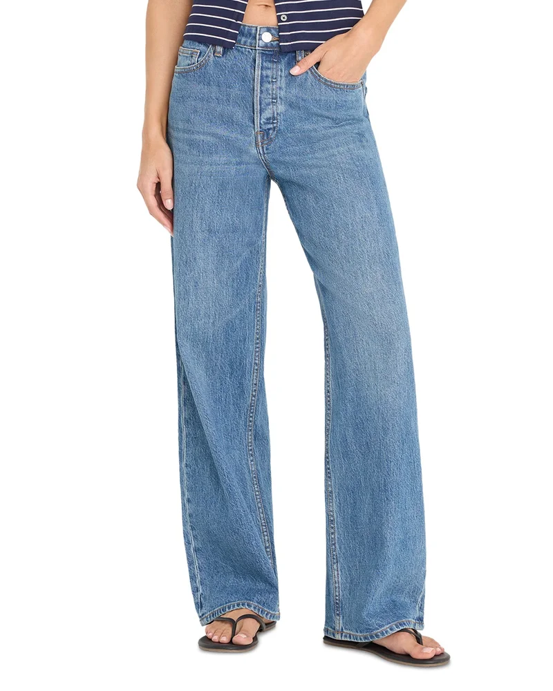 Vintage High Rise Wide Leg Jeans in Indigo1237