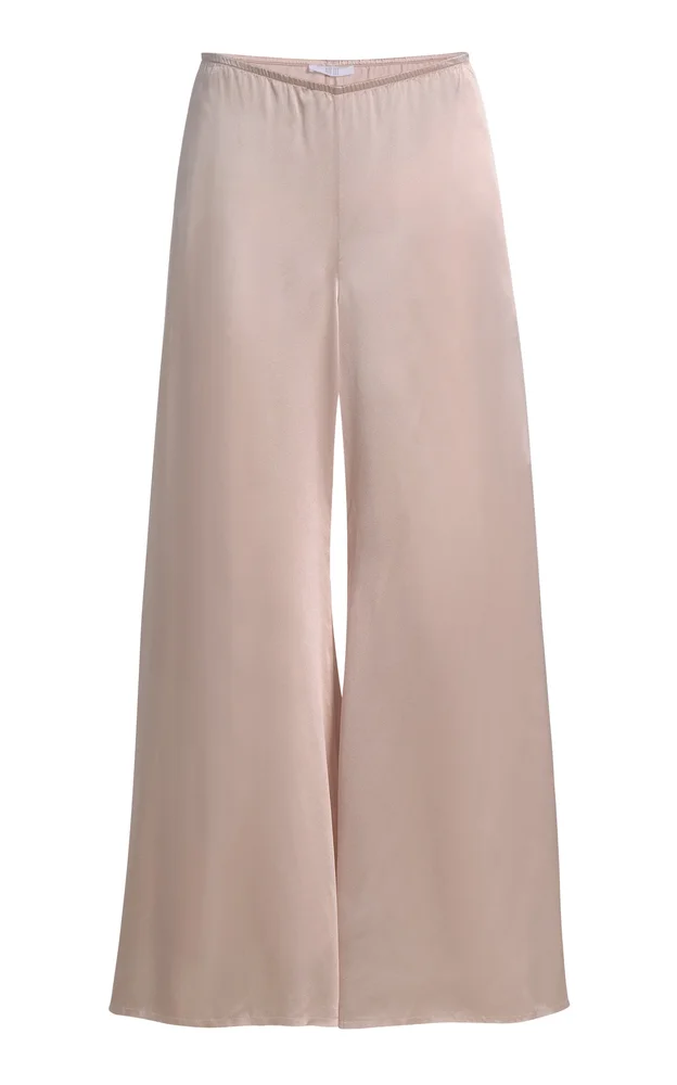 Olympia Silk Wide-Leg Pants