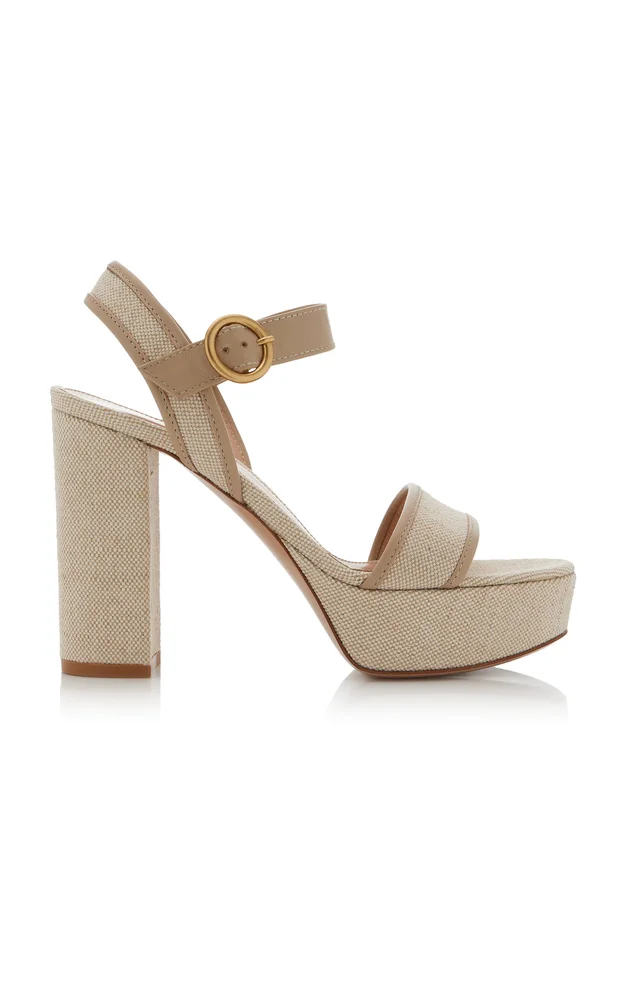 Milos Canvas Platform Sandals