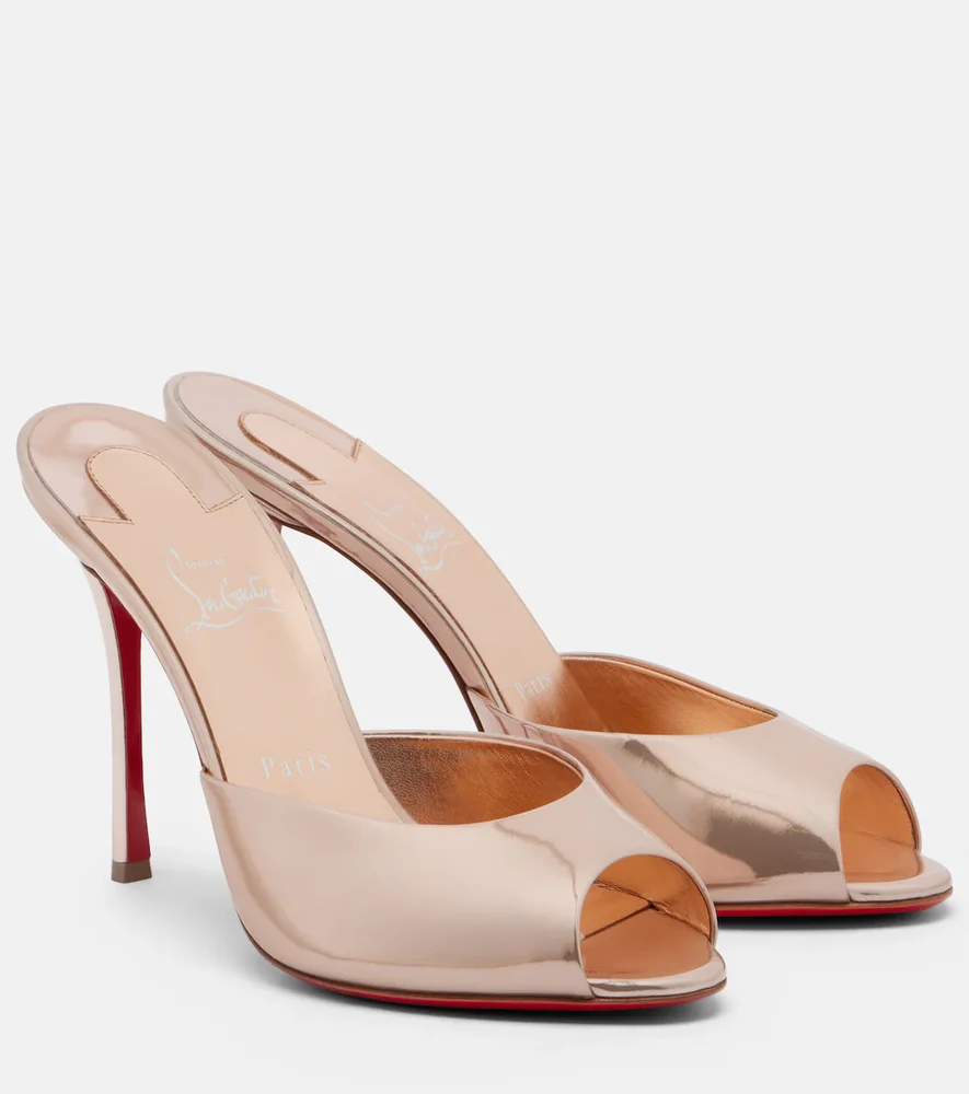 Me Dolly laminated leather mules