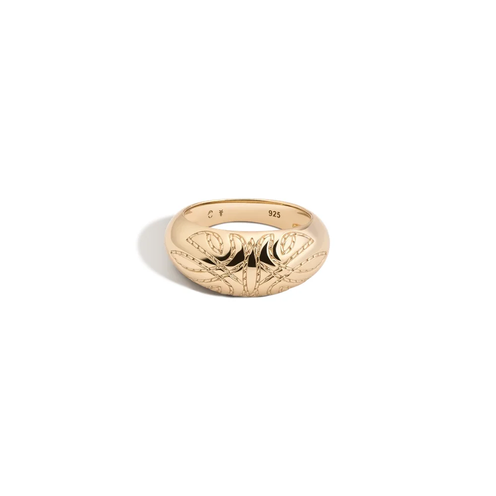 Aurate x Frye: Western Stitch Dome Ring