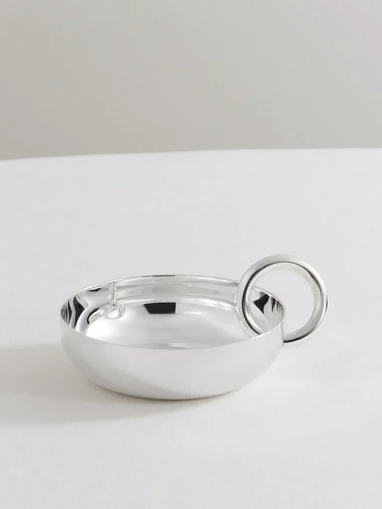 Vertigo silver-plated bowl