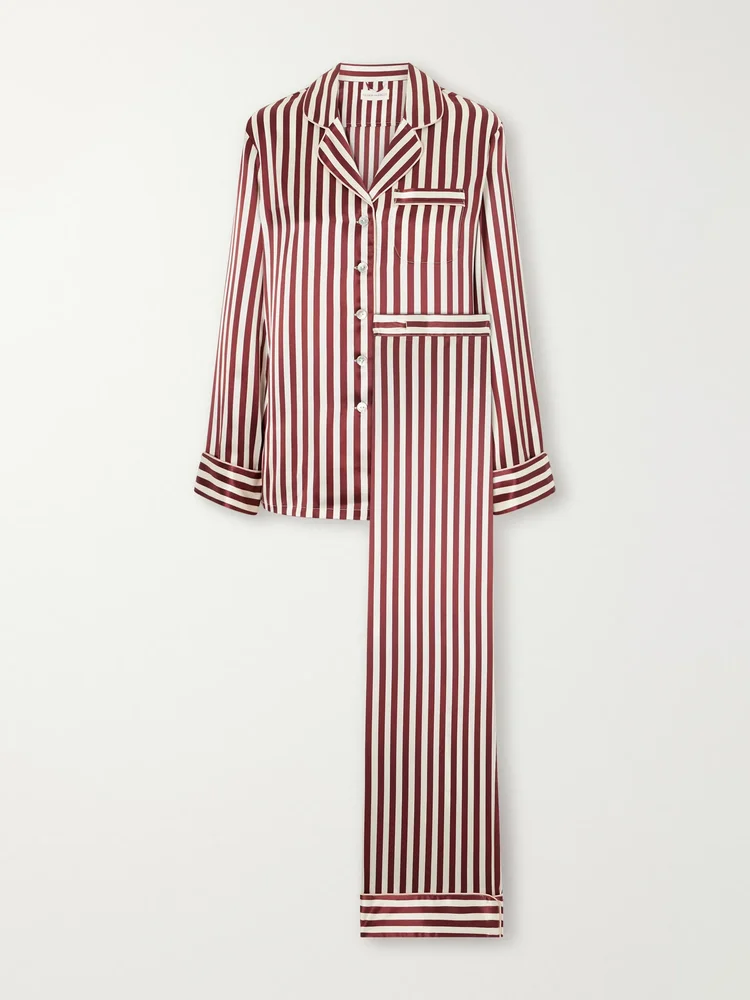 Soren striped silk-satin pajama