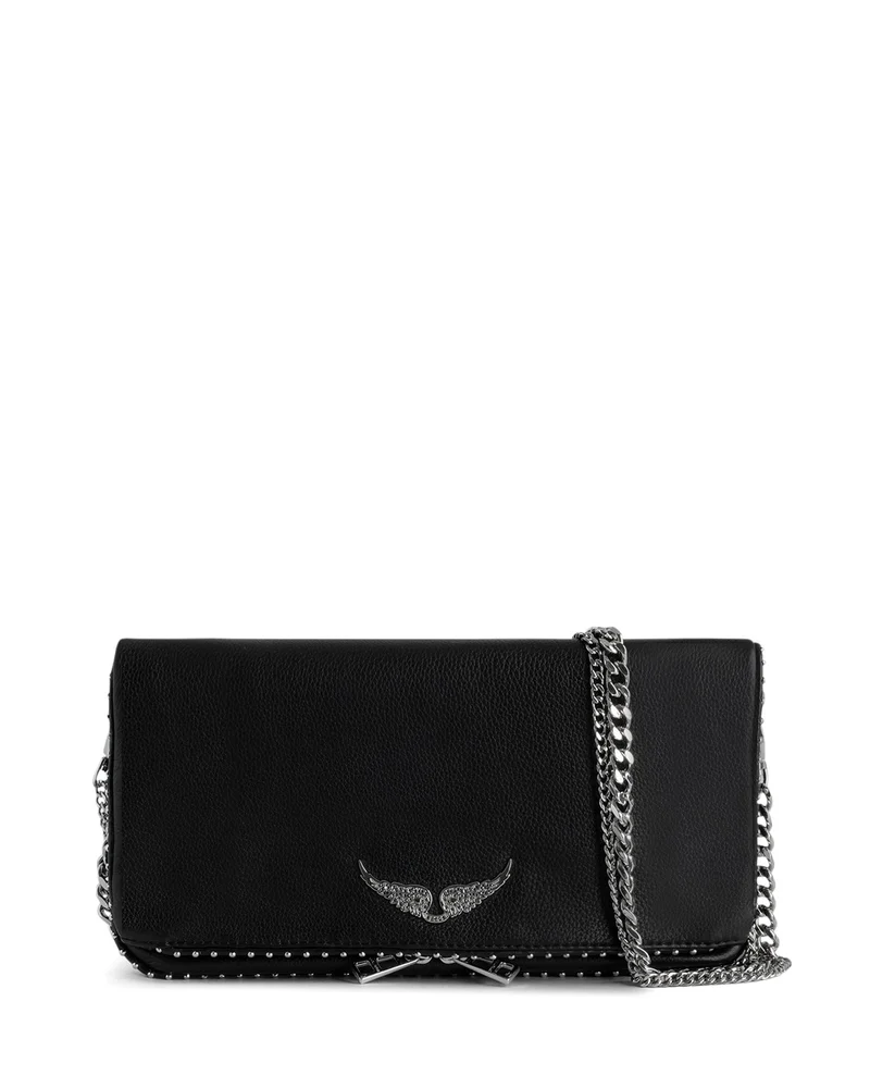 Rock Studded Leather Clutch