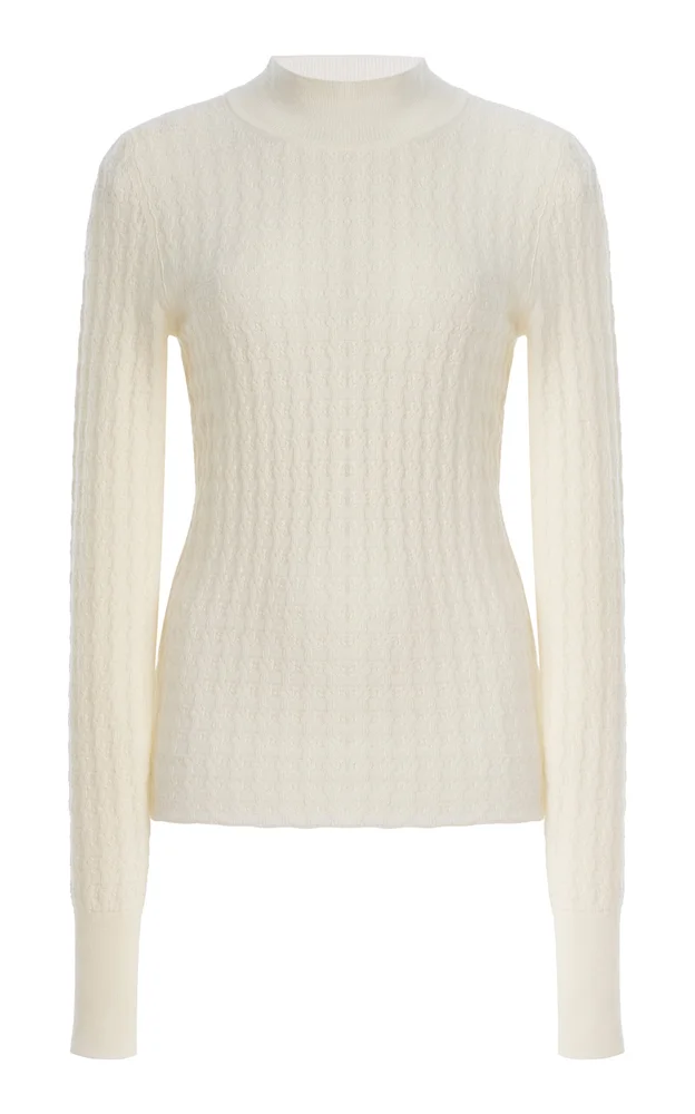 Soleil Cable-Knit Merino Wool Top