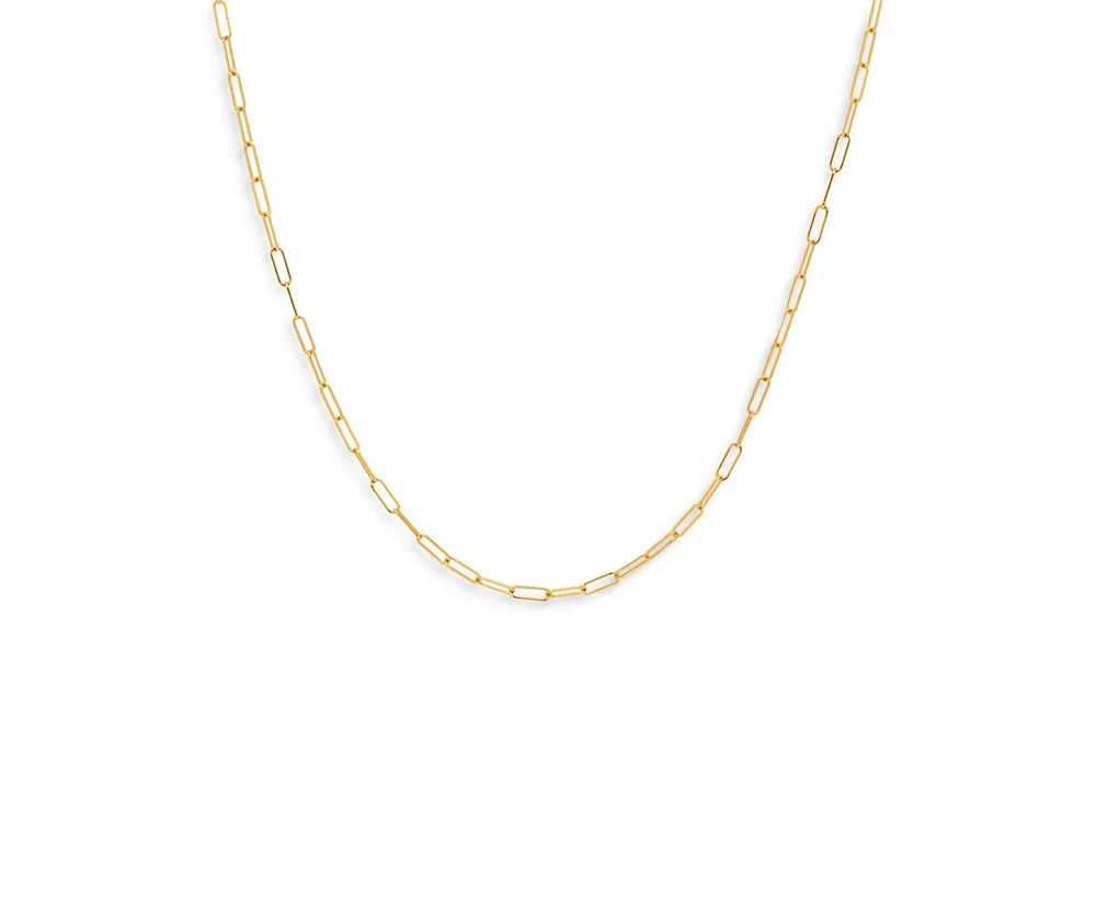14K Yellow Gold Chain Necklace, 18"