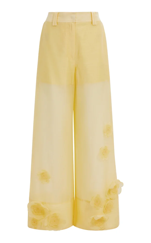Cloudscape Organza Wide-Leg Pants