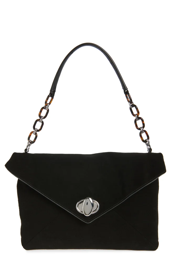 Love Note Suede Shoulder Bag