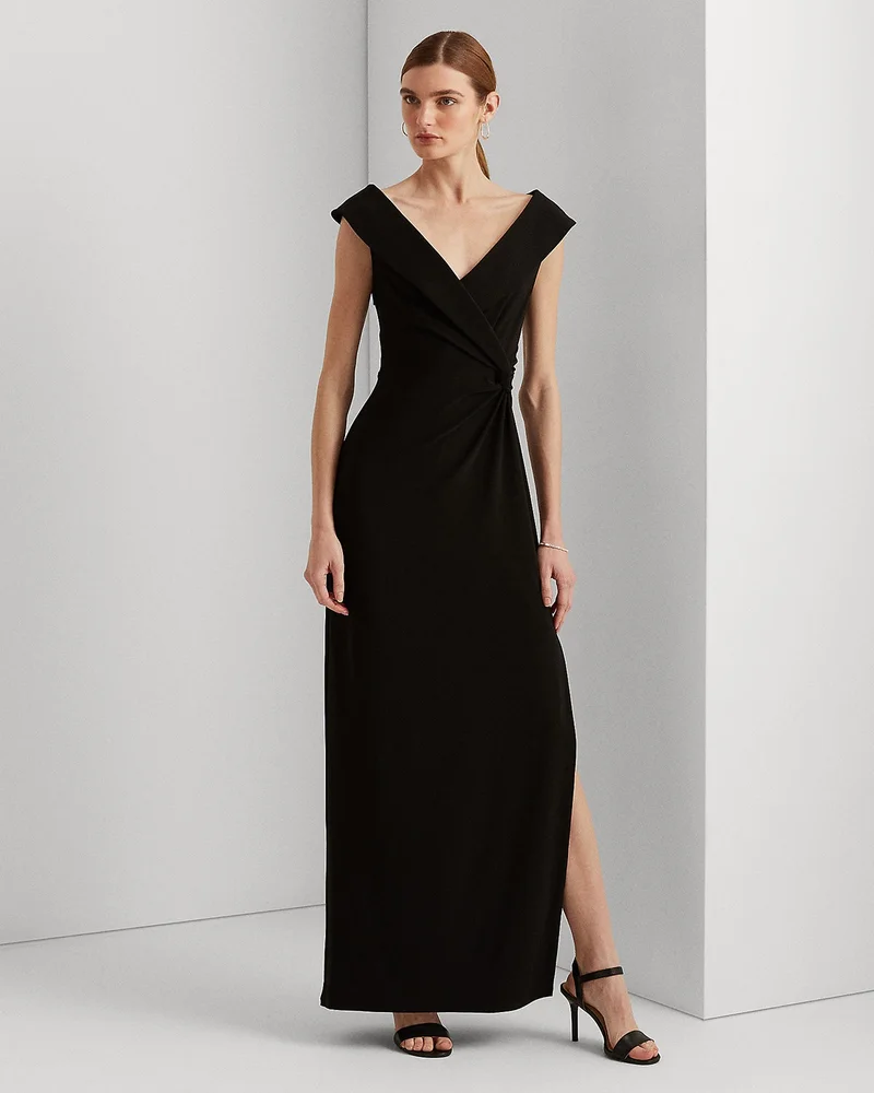 V-Neck Column Gown