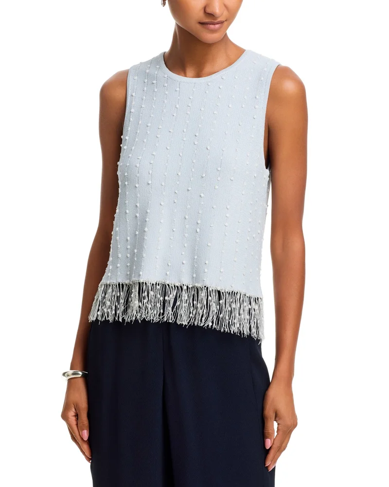 James Textured Fringe Hem Tank Top