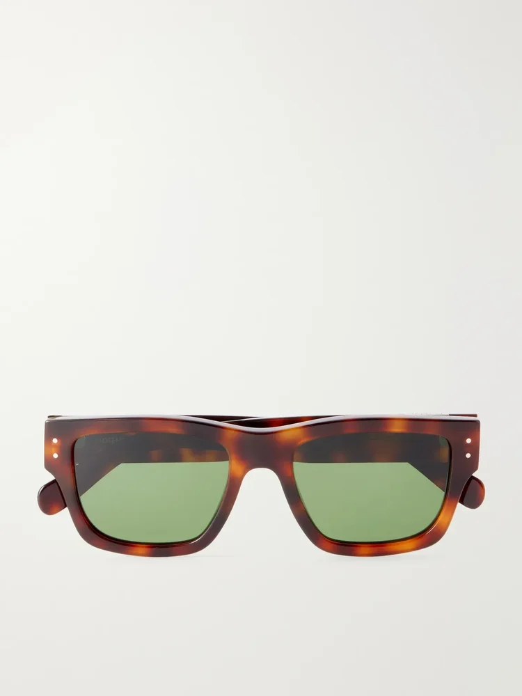 Square-Frame Tortoiseshell Acetate Sunglasses