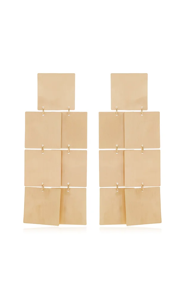 Evelis Brass-Plated Metal Earrings