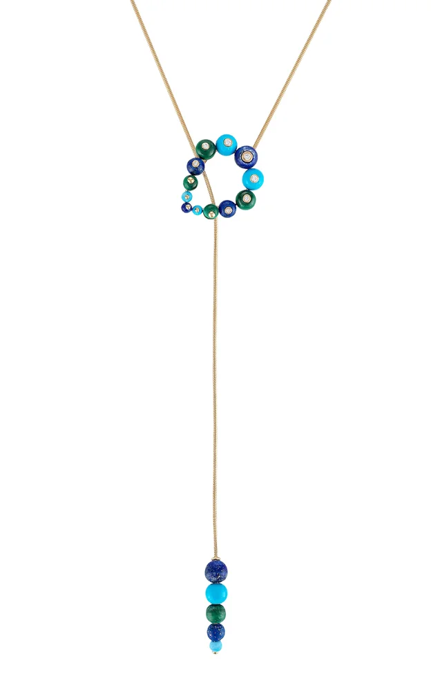 14K Yellow Gold Multi-Stone Necklace