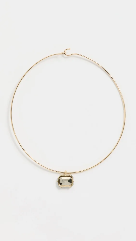 Pyrite Wire Necklace