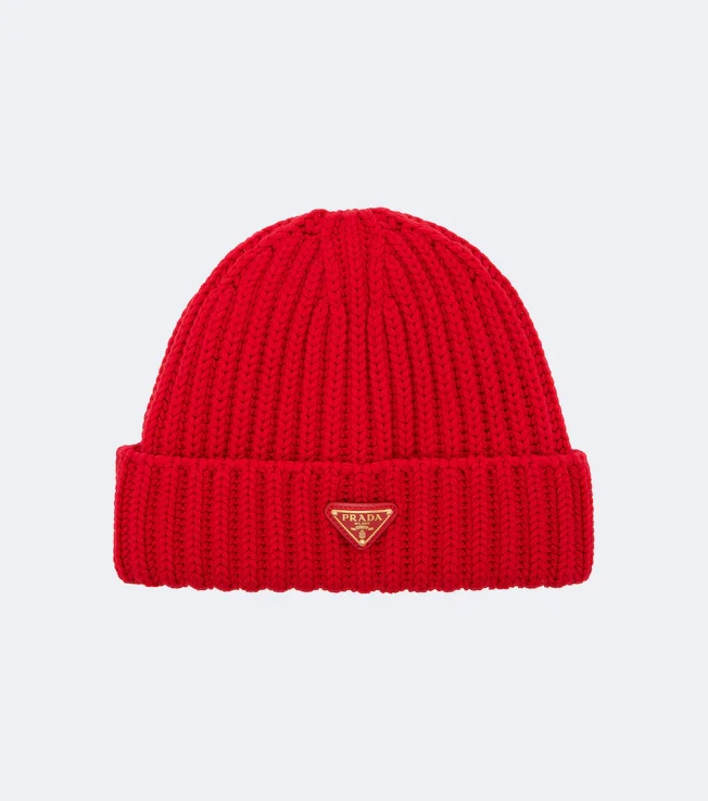 Ribbed-knit virgin wool beanie