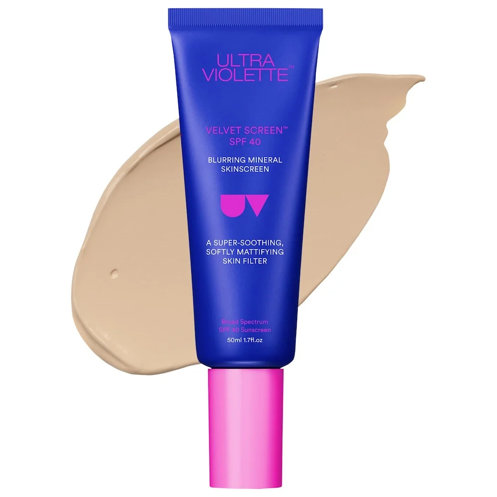 Velvet Screen SPF 40 100% Mineral Zinc Oxide Blurring Facial Sunscreen