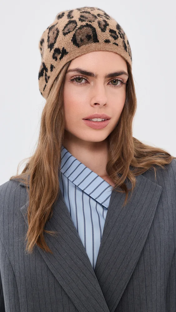 Leopard Knit Beanie