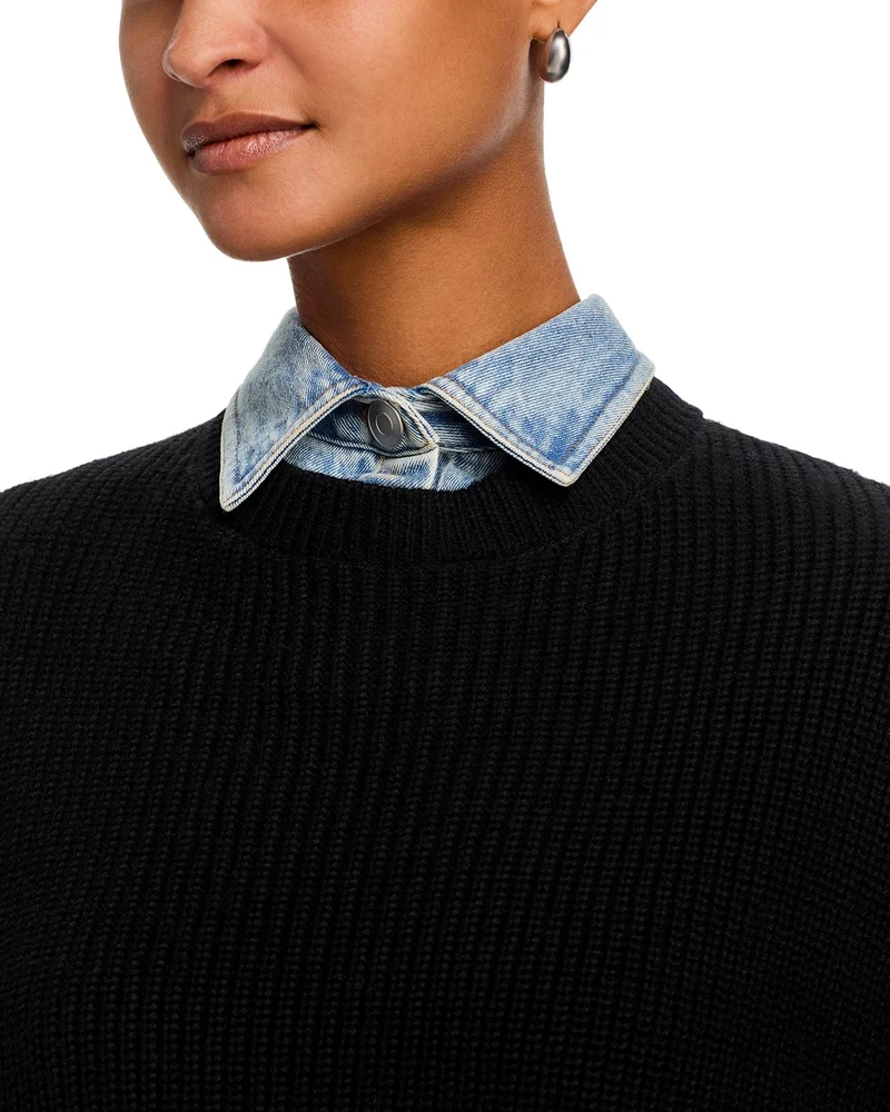 Denim Trim Sweater
