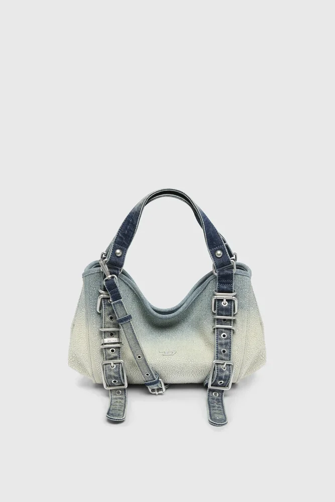 D-One Small Top-Handle Bag in Solarized Denim