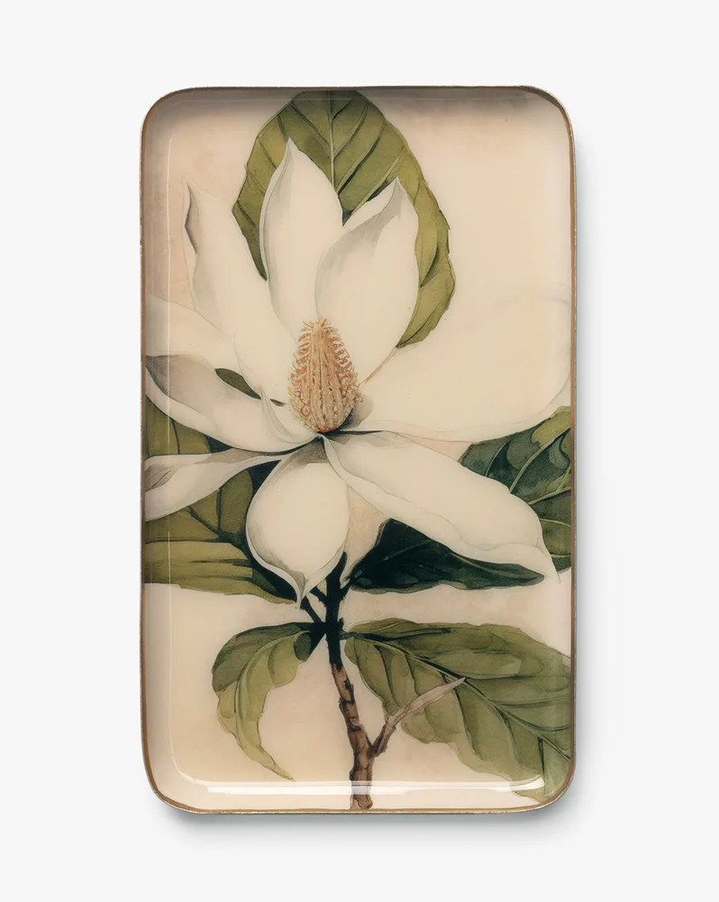 Magnolia Enameled Tray