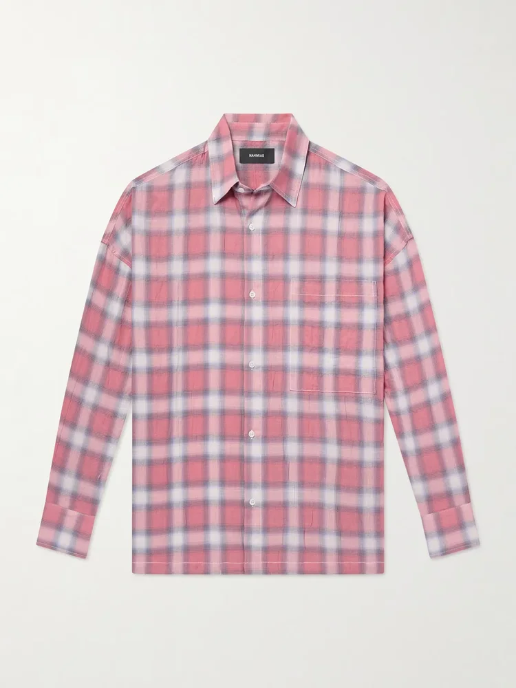 Checked Cotton-Blend Shirt
