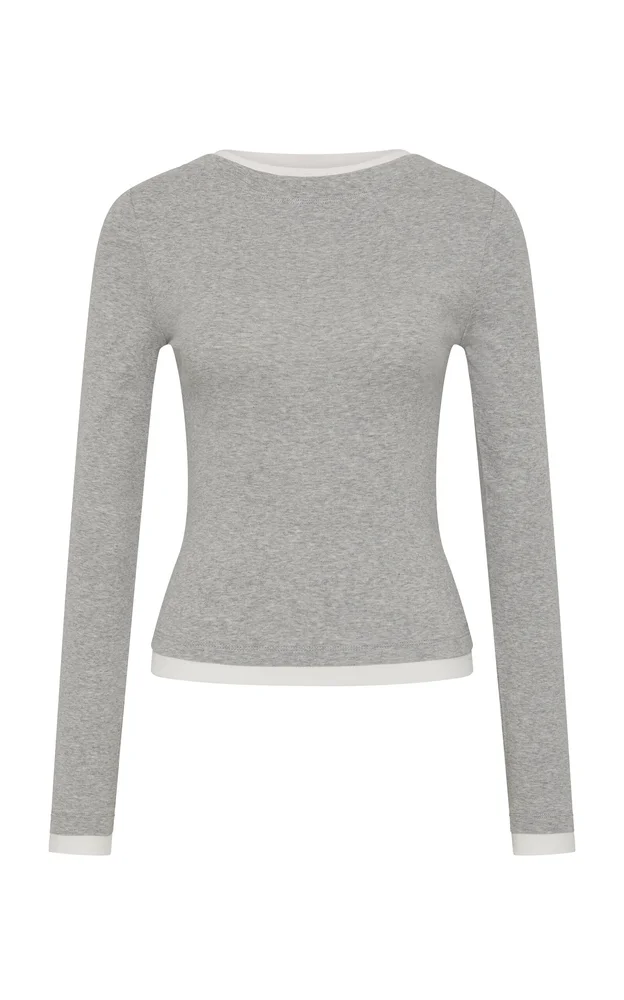 Organic Cotton Ballerina Layered Long-Sleeve Top