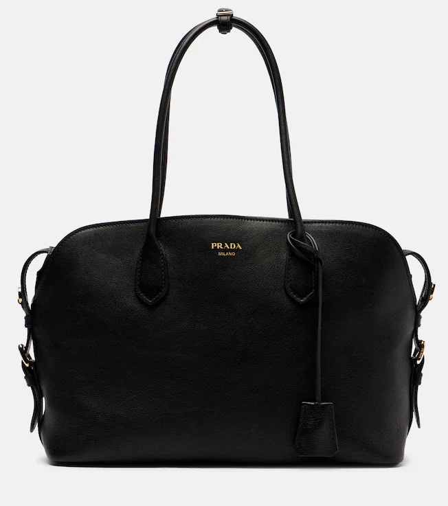Large leather tote bag