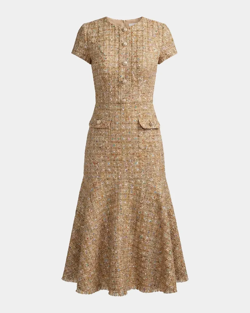 Ieena Tweed Midi Dress