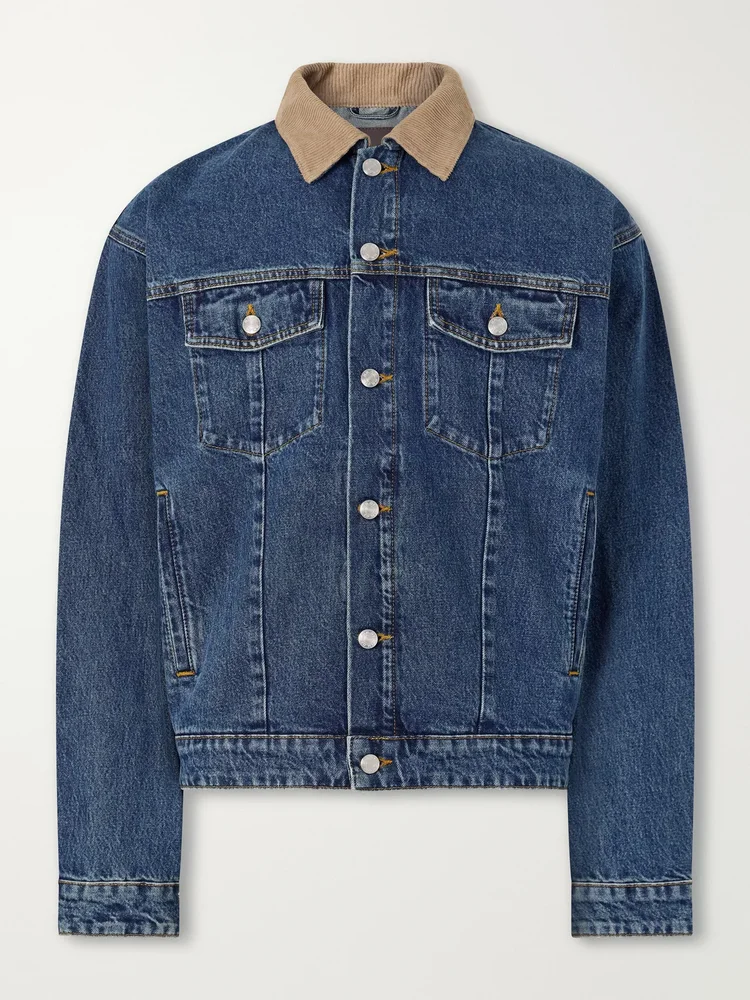 Roy 1847 Organic Corduroy-Trimmed Denim Jacket