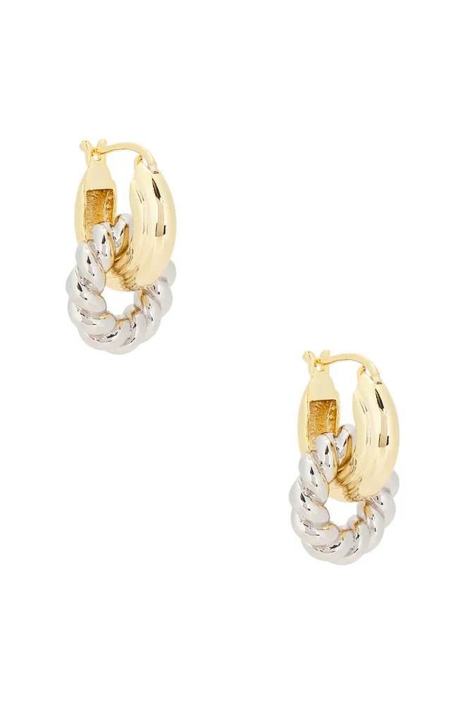 The Two Tone Rope Interlocked Hoops