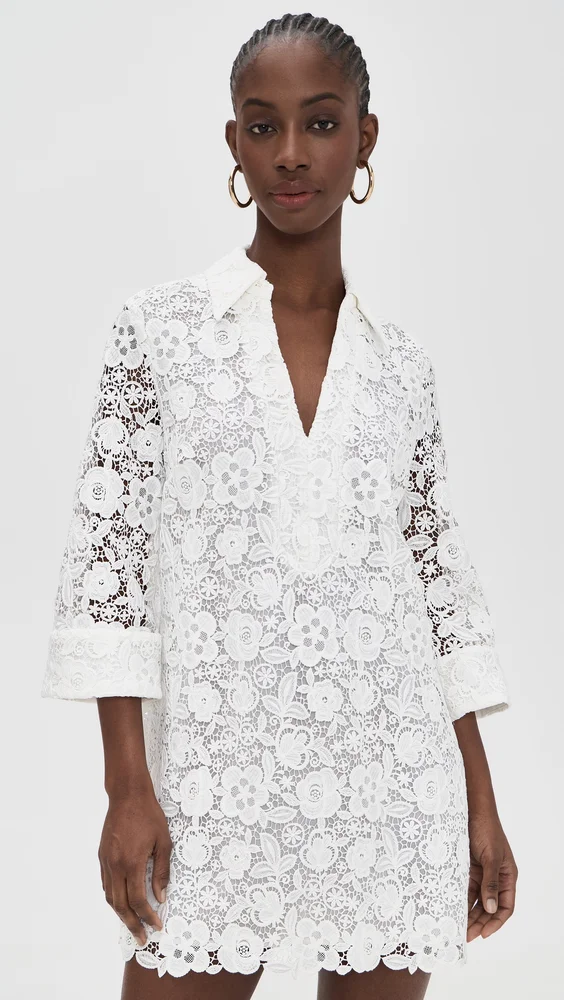 Guipure Lace Mini Dress