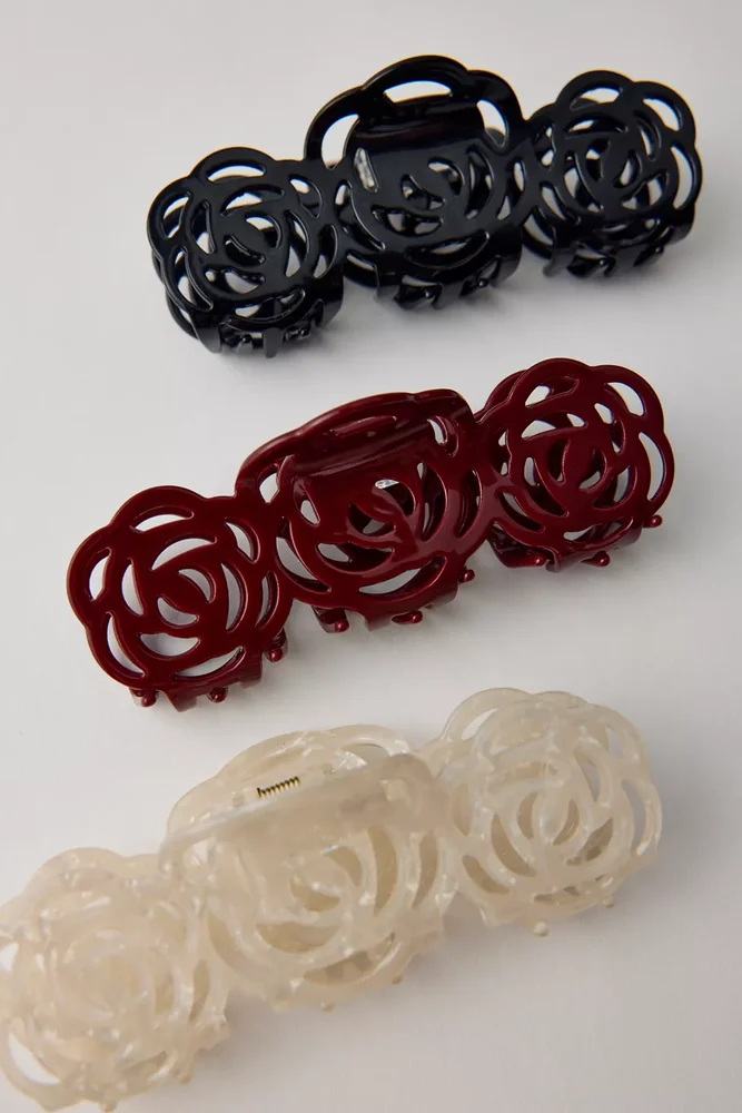 Rosette Flower Claw Clip