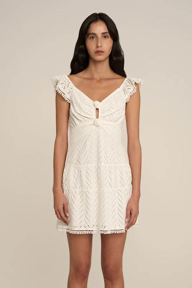 Mini Dress Morae - Natural White