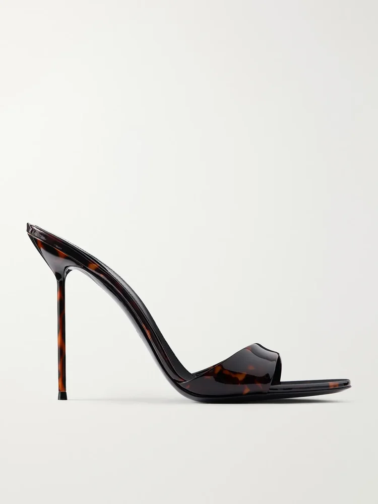 Lidia 105 animal-print patent-leather sandals