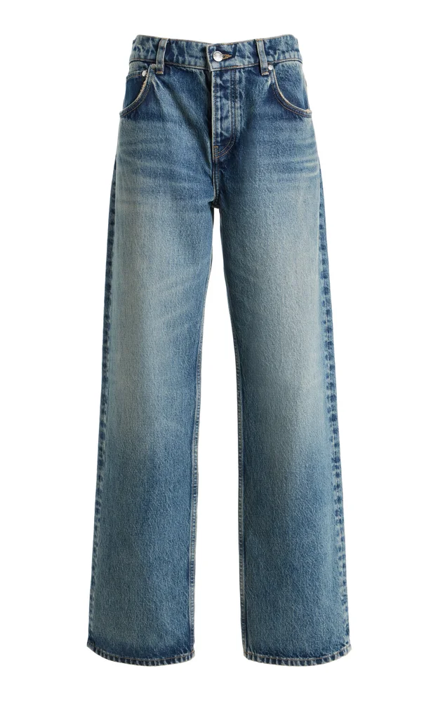 Baggy Rigid Mid-Rise Wide-Leg Jeans