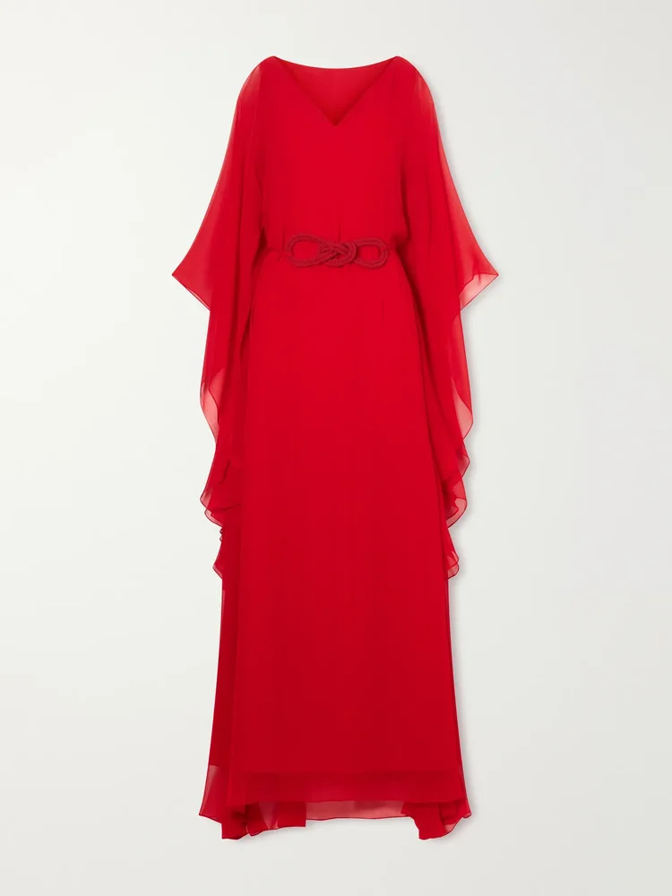 Gesto Continuo silk-chiffon maxi dress