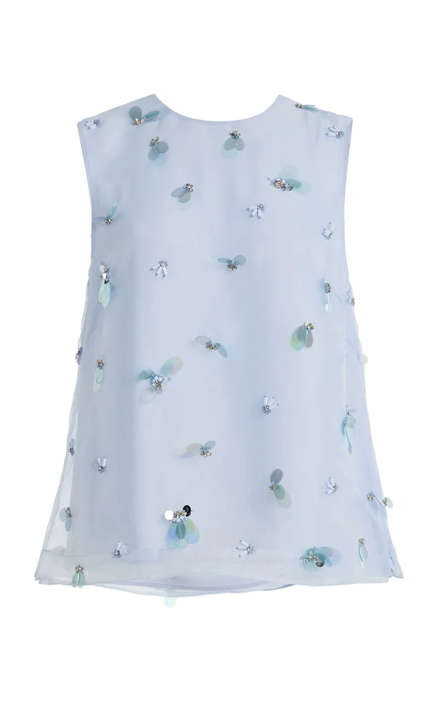 Celia Embellished Silk Top
