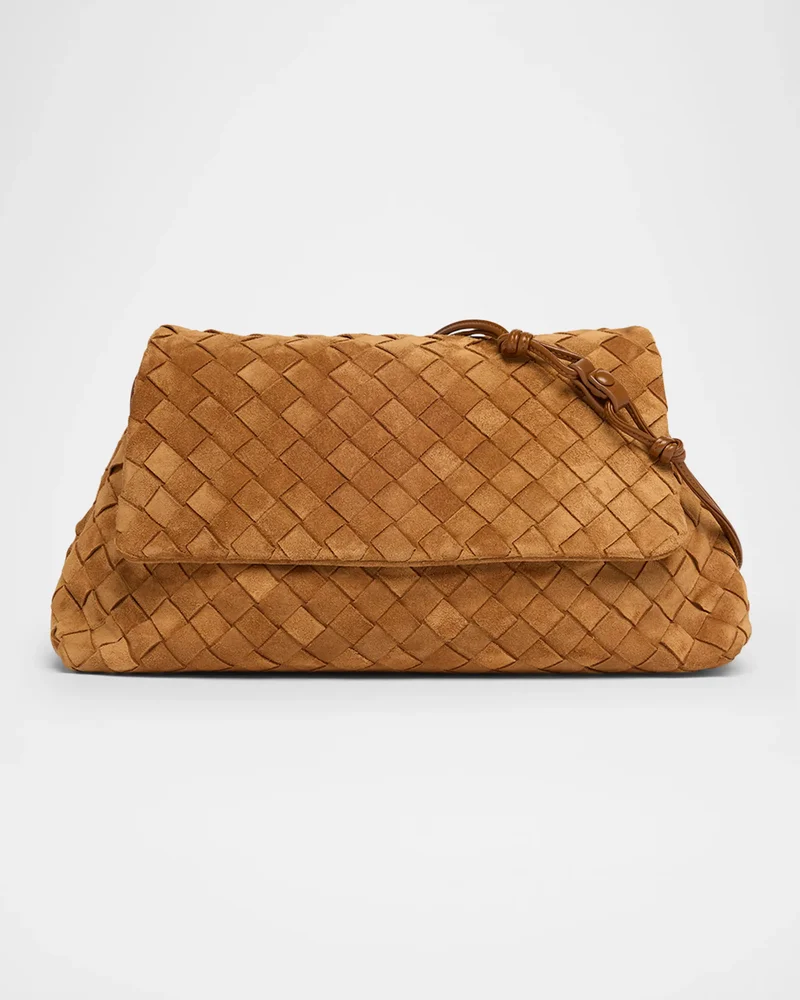 Giorno Suede Drawstring Shoulder Bag