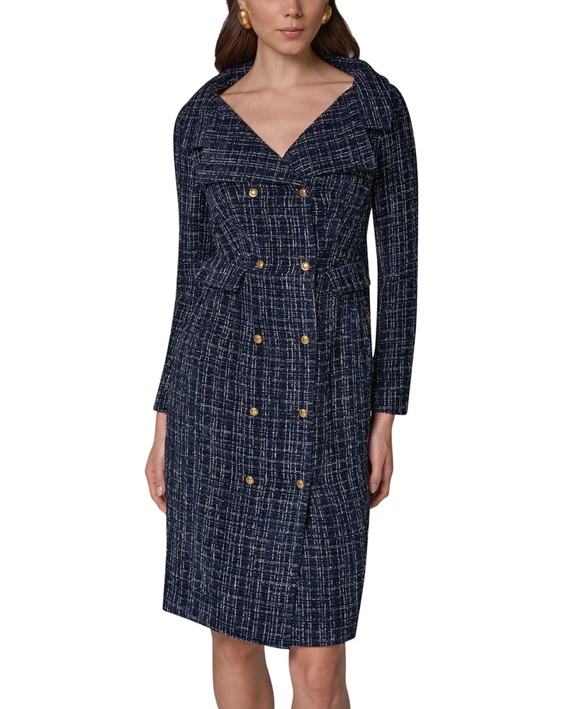 Tweed Double Breasted Jacket Dress