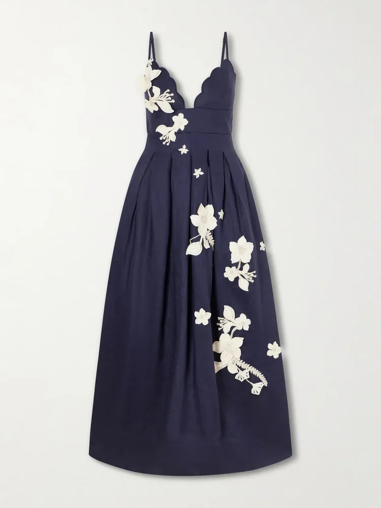 Sula Cauca linen-floral maxi dress