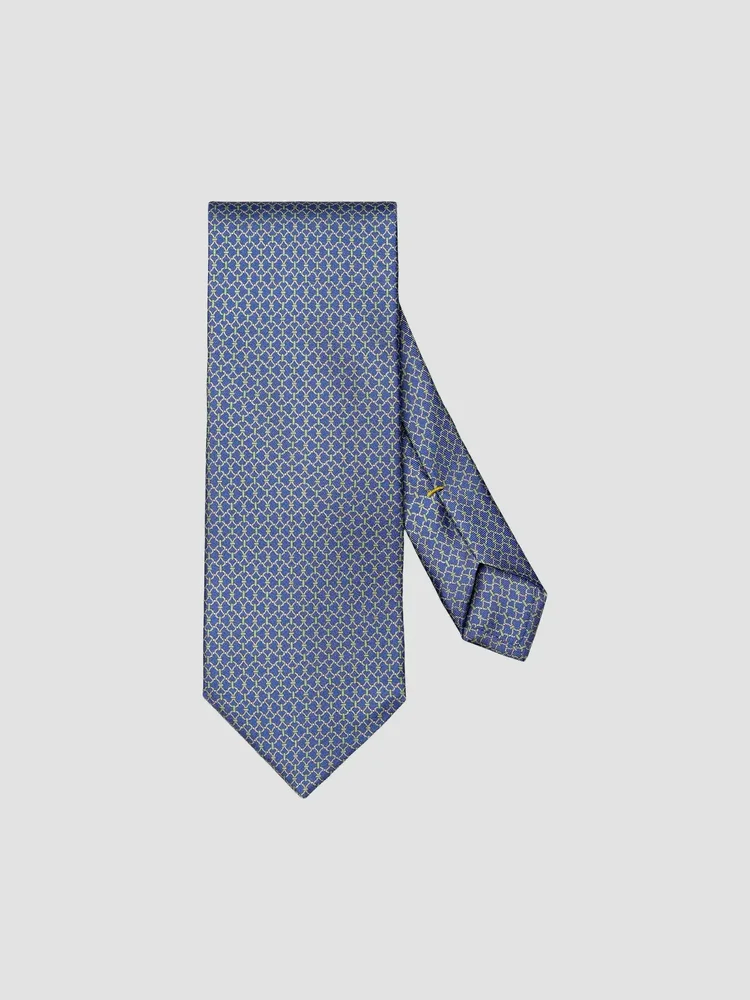 Interlocking Chain Silk-Linen Tie