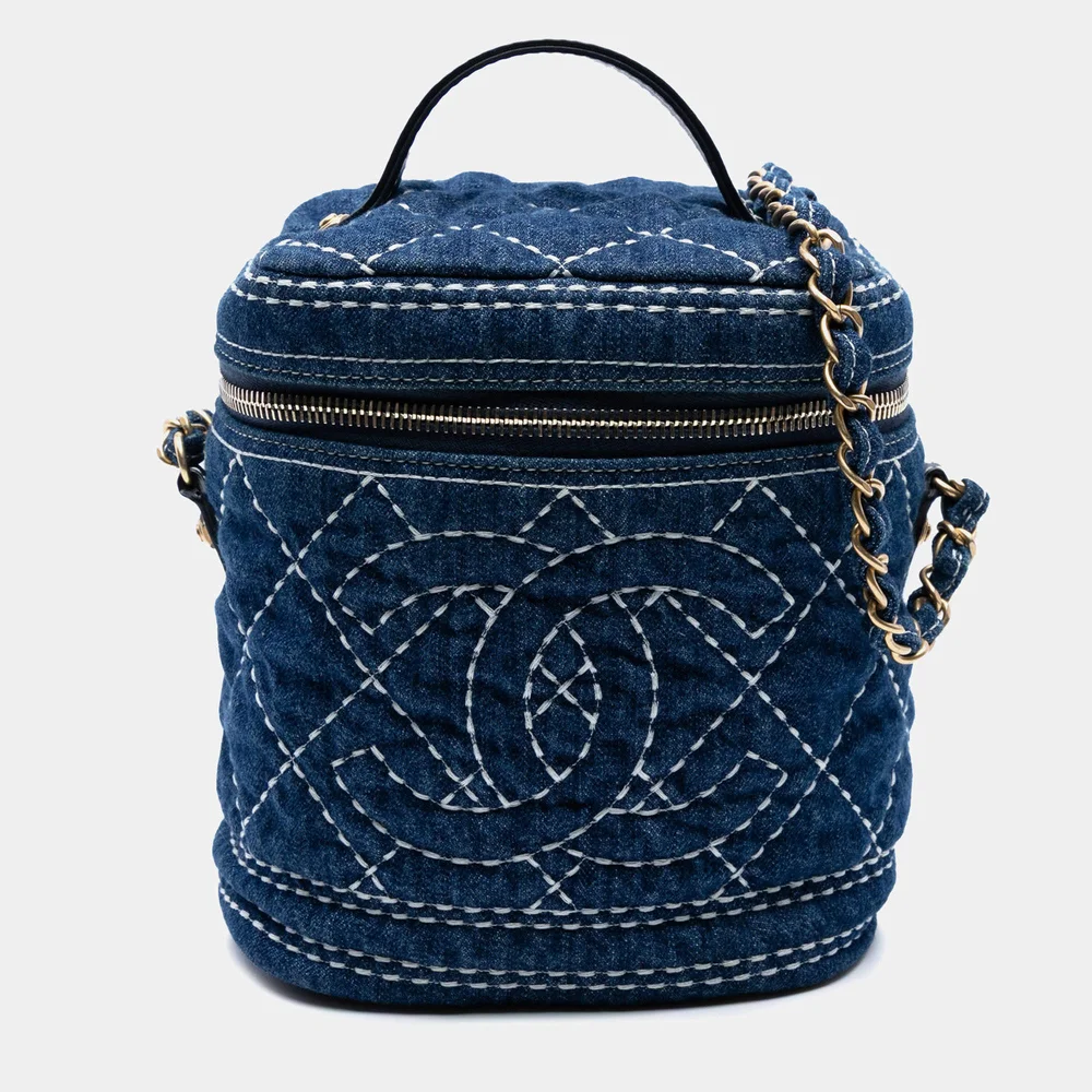 Trip Vanity Case Blue Denim Vanity Bag