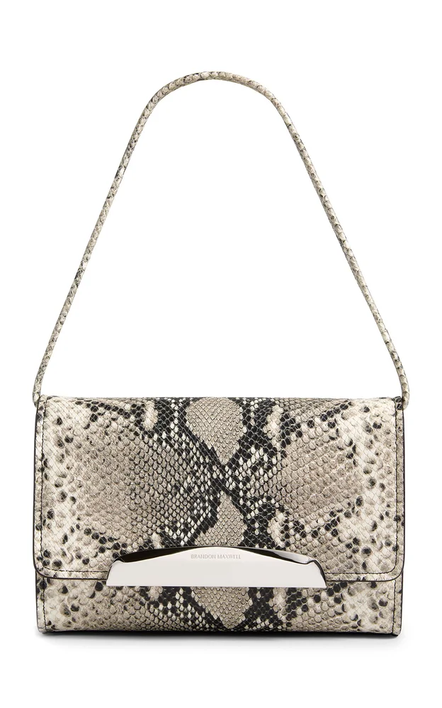 The Louise Pochette Bag in Embossed Python Leather