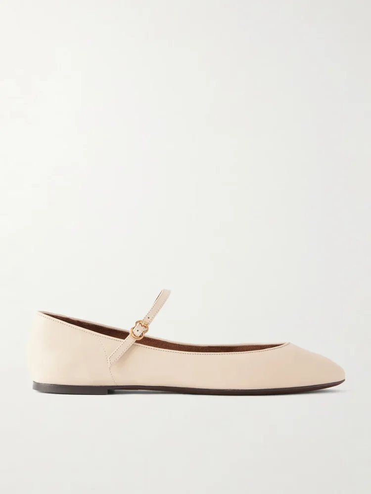 Rule the Day textured-leather ballet flats
