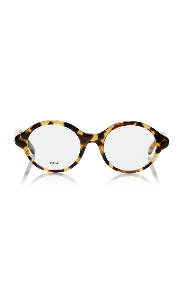 Epsilon Slim Round-Frame Acetate Glasses