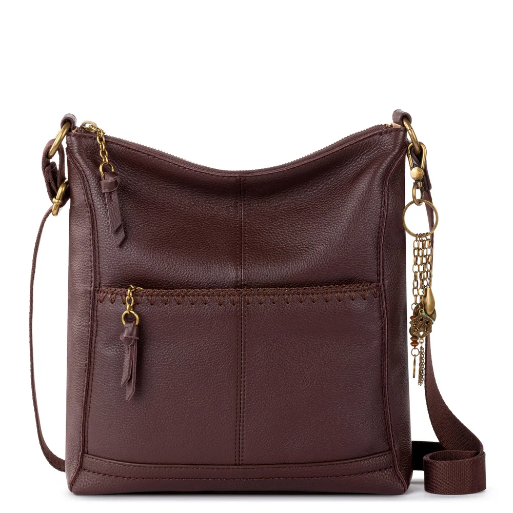 Lucia Crossbody - Leather - Mahogany Stitch