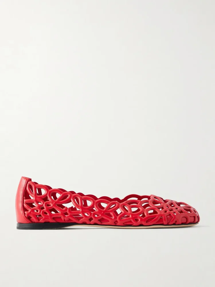 Petal Anagram leather ballet flats