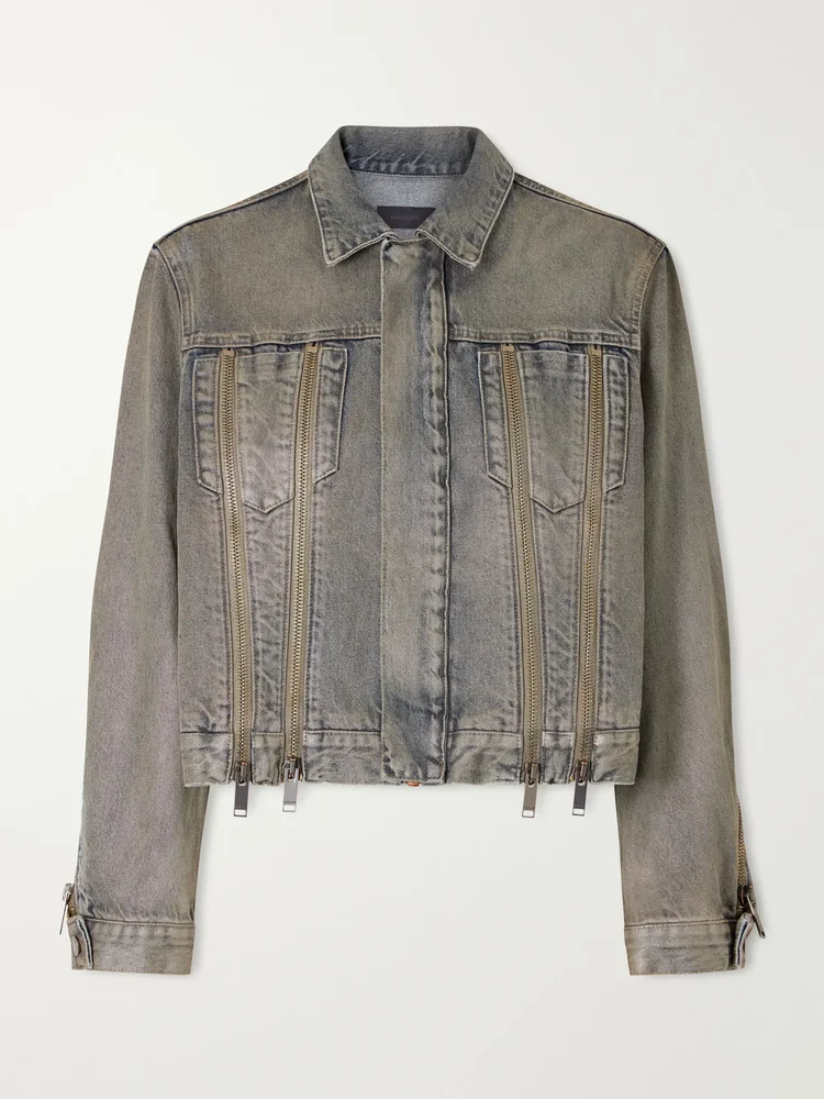 Medea Ziggy zip-detailed denim jacket