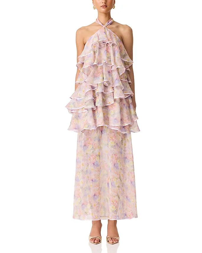 Alindra Halter Neck Maxi Dress